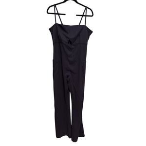 Blogilates Peekaboo Flare Navy Blue Active Jumpsuit Size 1X